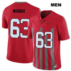 Men's NCAA Ohio State Buckeyes Kevin Woidke #63 College Stitched Elite Authentic Nike Red Football Jersey RO20Q28BL